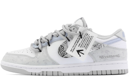 Nike Кроссовки для скейтбординга Dunk Low Retro, износостойкие и легкие, унисекс, серо-белые hf0730-160（team973-银龙破晓） | gray white
