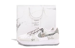 Nike Кроссовки Air Force 1 Coverage, износостойкие, низкие, для скейтбординга, унисекс, серо-белые fj4146-100(team拾伍-男款蓝白八一sbox) | white gray