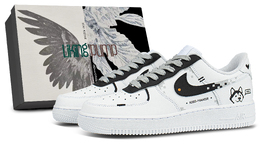 Nike Кроссовки Air Force 1 Cushioning Low Top для скейтбординга унисекс, белые cw2288-111（team845像素萌犬-box） | white
