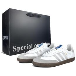 Adidas САМБА И Низкие немецкие армейские кроссовки унисекс белого цвета b75806(team1005-月光银) | white