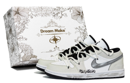 Jordan Баскетбольные кроссовки Air 1 Freeformism Cushioning Low Top Vintage унисекс Tea White 553558-132(team201-男女款随性主义box) | tea white