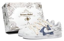 Nike Кроссовки Court Vision 1 Narrative Filler, устойчивые к истиранию, низкие, для скейтбординга, унисекс, белые, синие dh2987-101(team201-男女款补白叙事box) | white blue