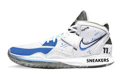 Nike Баскетбольные кроссовки Kyrie 8 Infinity унисекс, средний верх, синие/черные dc9134-102（team958-欧文11.） | white blue