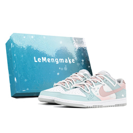 Nike Кроссовки для скейтбординга Dunk Joy Lemon с противоскользящим покрытием, износостойкие, женские, белые, синие, розовые dd1503-103(team399-迷失冬季s-box) | white blue pink