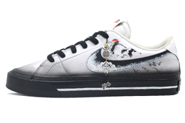 Nike Низкие износостойкие кроссовки для скейтборда Court Legacy с амортизацией, унисекс, черно-белые dh3162-100(team205-云墨仙鹤) | black white