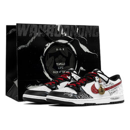 Nike Кроссовки для скейтбординга Dunk Slip с низким верхом, унисекс, серые, белые, красные dd1391-100(team1023-赤令s-box) | black