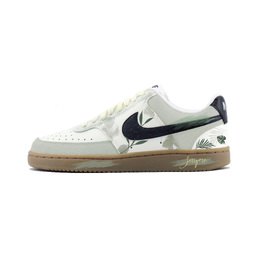 Nike Кроссовки Court Vision Low от Chuangyi, устойчивые к истиранию, низкие, для скейтбординга, унисекс, белые, зеленые fq8075-133（team448-绿） | white green