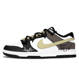 Nike Кроссовки для скейтбординга Dunk Black White, Don't Be Sad, износостойкие, низкие, унисекс, коричневые dd1391-100（team883-不要伤心） | brown