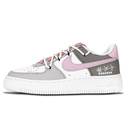 Nike Кроссовки Air Force 1 Air Force 1 с низким верхом, устойчивые к истиранию, унисекс, серо-розовые dd8959-100（team883- 粉色之城） | gray pink