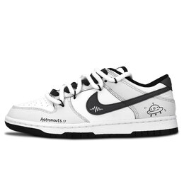 Nike Кроссовки для скейтбординга Dunk Black White, Yiji Graffiti, износостойкие, нескользящие, низкие, унисекс, черно-серые dd1391-100（team883-宇迹涂鸦） | black gray