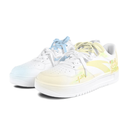 Anta Кроссовки Relaxed Abrasion Resistant Lightweight Slip Resistant Low top Skateboard Shoes Unisex Yellow Blue Mismatched 922418001q-2(team1063-兔兔与萝卜） | yellow blue mismatched