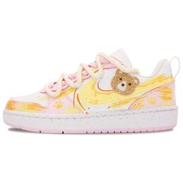 Nike Женские кроссовки для скейтборда Court Borough Honeys Bear, устойчивые к истиранию, желтые dv5456-105（team823-蜂蜜小熊） | yellow