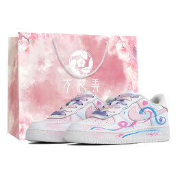 Nike Сумка для покупок Air Force 1 разноцветная, износостойкая, низкие кроссовки для скейтбординга, унисекс, розовые, синие, белые cw2288-111(team113-缤纷s-box) | pink blue white