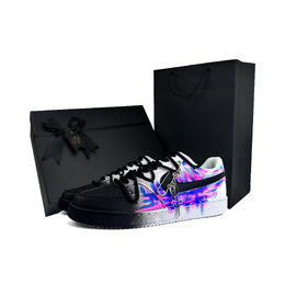 Nike Кроссовки Court Vision 1 Neon City High End Box с низким верхом, устойчивые к истиранию, унисекс, цвет: синий, розовый, черный, белый dh2987-101(team1337-霓虹城市高端礼盒） | blue pink black white