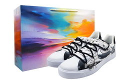 Nike Кроссовки для скейтбординга Court Royale AC Star Tracing Low унисекс, черные, белые bq4222-103(team-42男女同款星溯s-box) | black white