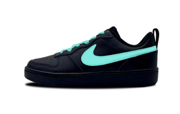 Nike Кроссовки Court Borough2 Dark Night Mint с низким верхом, устойчивые к истиранию и скольжению, унисекс bq5448-001（team977-暗夜薄荷） | black