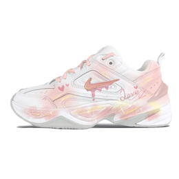 Nike Женские кроссовки M2K Tekno Peach Juice Bubble, устойчивые к истиранию, дышащие, низкие, массивные, белые ao3108-100(team352-桃汁气泡) | white