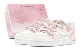 Кроссовки для скейтбординга Court Borough, женские, низкие, желтые Nike, Pink bq5448-100(teams2-粉恋小熊s-box) | pink
