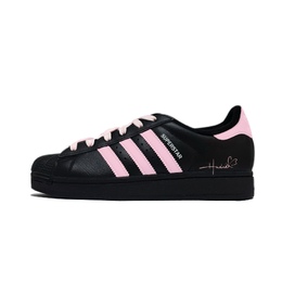 Adidas Кроссовки для скейтбординга Superstar 2 с амортизацией, износостойкие, легкие, низкие, унисекс, черно-розовые ji0079（team924-上帝之吻） | black pink