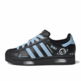 Adidas Кроссовки для скейтбординга Superstar 2 Xingji Hobo, износостойкие, низкие, унисекс, сине-черные ji0079(team598-星际流浪) | blue black