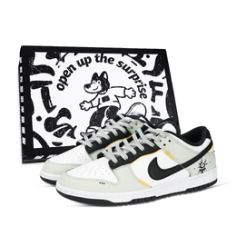 Nike Низкие износостойкие кроссовки для скейтбординга Dunk Ancient Legends, унисекс, цвет слоновой кости hf5441-100（team883-古老传说黑鞋盒） | ivory