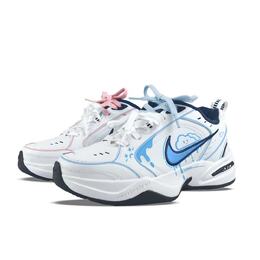 Nike Кроссовки Air Monarch 4 с износостойкой дышащей подошвой, массивные, унисекс, сине-розовые 415445-102(team183-漫步云端) | blue pink