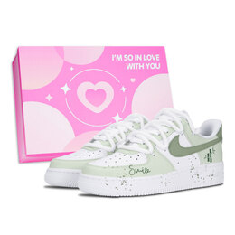 Nike Кроссовки Air Force 1 Green Shade Bamboo Pink Shoe Box, устойчивые к истиранию, низкие, для скейтбординга, унисекс, зеленые dd8959-100（team883- 绿荫翠竹粉鞋盒） | green