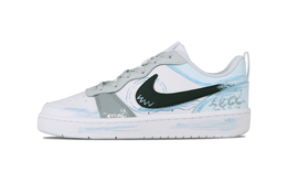 Nike Кроссовки Court Vision 1 Sea's Message Approx, износостойкие, низкие, для скейтбординга, унисекс, сине-серые dh2987-101（team1374-海的信约） | light blue
