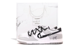 Nike Низкие износостойкие кроссовки для скейтбординга Dunk Coverage, унисекс, белые, серые hf5441-105(team拾伍-女款灰白一五十sbox) | white gray