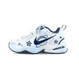 Nike Кроссовки Air Monarch 4 с износостойкой дышащей подошвой, массивные, унисекс, сине-белые 415445-102(team183-宇宙星球) | blue white