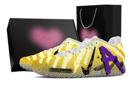 Nike Баскетбольные кроссовки Ja Morant 3 Win Mamba, Heart Box, износостойкие, низкие, унисекс, желтые, фиолетовые hf2794-100(team773-夺冠曼巴-爱心礼盒) | yellow purple