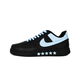 Nike Низкие износостойкие кроссовки для скейтбординга Court Vision Starry Sky, унисекс, черно-синие dh2987-002(team1358-星空） | black blue