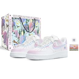 Nike Сумка-шоппер Air Force 1 Glacier Sweetheart, износостойкие низкие кроссовки, женские, розово-синие dd8959-100（team598-冰川甜心box） | pink blue