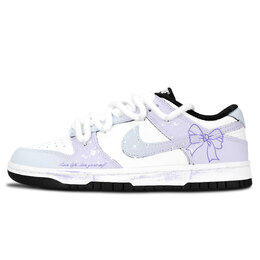 Nike Кроссовки для скейтбординга Dunk Black White, Soft Purple Dream, устойчивые к истиранию, нескользящие, унисекс dd1391-100（team883-柔紫逸梦） | purple
