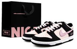 Nike Кроссовки для скейтбординга Dunk, износостойкие, женские, черные, розовые dd1391-100(team1108-朝樱霞暮s-box) | black pink