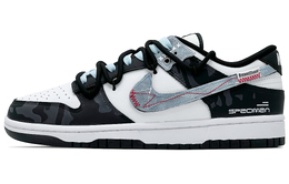 Nike Кроссовки для скейтбординга Dunk, устойчивые к истиранию, низкие, унисекс, черные, белые, синие hf5441-100（team260-钒夜星辰qd） | black white blue