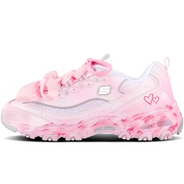 Skechers Женские кроссовки D'LITES 1.0 с износостойкой подошвой и массивным верхом, розового цвета 11959-wht（team375-女款落跑甜心) | pink