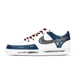Nike Кроссовки Court Vision 1 Fallen Leaves Shrub, устойчивые к истиранию, низкие, для скейтбординга, унисекс, синие, серые, коричневые, белые dh2987-101（team-883落叶灌木） | blue gray brown white