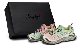 Salomon Кроссовки XA PRO 3D Outdoor унисекс, низкие, розовые/зеленые/коричневые 477735(team80-男女同款绿竹含新粉s-box) | pink green brown