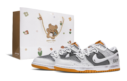 Nike Кроссовки для скейтбординга Dunk Redemption, износостойкие, низкие, унисекс, черные, белые, серые fq6965-700(team864-救赎手提袋) | black white gray