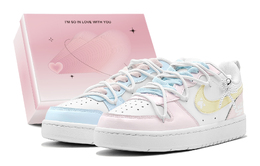 Nike Кроссовки для скейтбординга Court Borough, женские, низкие, синие bq5448-100(teams2-彩虹恋语s-box) | pink blue