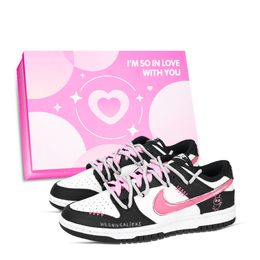 Nike Кроссовки для скейтбординга Dunk Alien Shoe Box, устойчивые к истиранию, низкие, унисекс, черные, розовые, белые hf5441-100（team971-外星人鞋盒） | black pink white