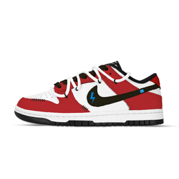 Nike Кроссовки для скейтбординга Dunk Thunderbolt Shadow с противоскользящим покрытием и износостойкими характеристиками, унисекс, красные, черные, синие, белые hf5441-100（team971-雷电折影） | red