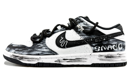 Nike Кроссовки для скейтбординга Dunk, устойчивые к истиранию, низкие, унисекс, черные, белые dd1391-100(team1108-灵蛇狂想) | black white