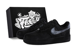 Nike Кроссовки Air Force 1 для скейтбординга, износостойкие, низкие, унисекс, черные cw2288-001(team18-星际月球sbox) | black (special shopping bag)