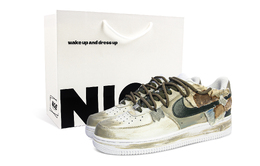 Nike Низкие кроссовки для скейтбординга Air Force 1, устойчивые к истиранию, унисекс, серо-коричневые cw2288-111（team1110-荒野拾梦s-box） | taupe