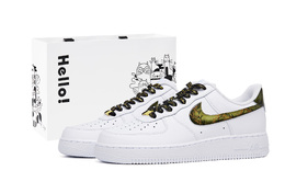 Nike Кроссовки для скейтбординга Air Force 1 Low Top унисекс, черно-золотые cw2288-111(team18-珐琅鎏金sbox） | black gold