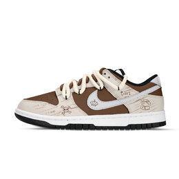 Nike Кроссовки для скейтбординга Dunk Unlock The Treasure с противоскользящим покрытием, устойчивые к истиранию, низкие, унисекс, желтые, коричневые, серые hf5441-100（team971-开启宝藏） | white