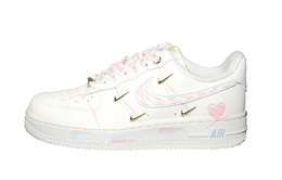 Nike Кроссовки Air Force 1 для скейтбординга, износостойкие, белые, женские fv3654-111(team1070-甜心引力） | white