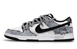 Nike Dunk Night Graffiti MONE Manufacturing износостойкие и легкие низкие кроссовки для скейтбординга унисекс черные белые hf5441-100(team177-黯夜涂鸦) | black white